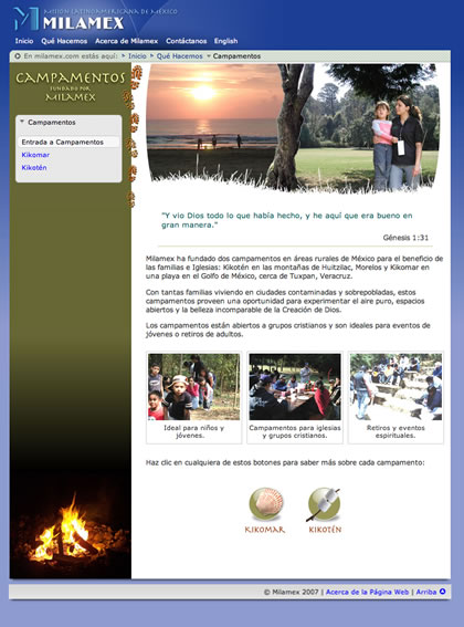 Camping microsite