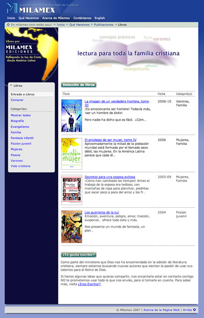 Books microsite